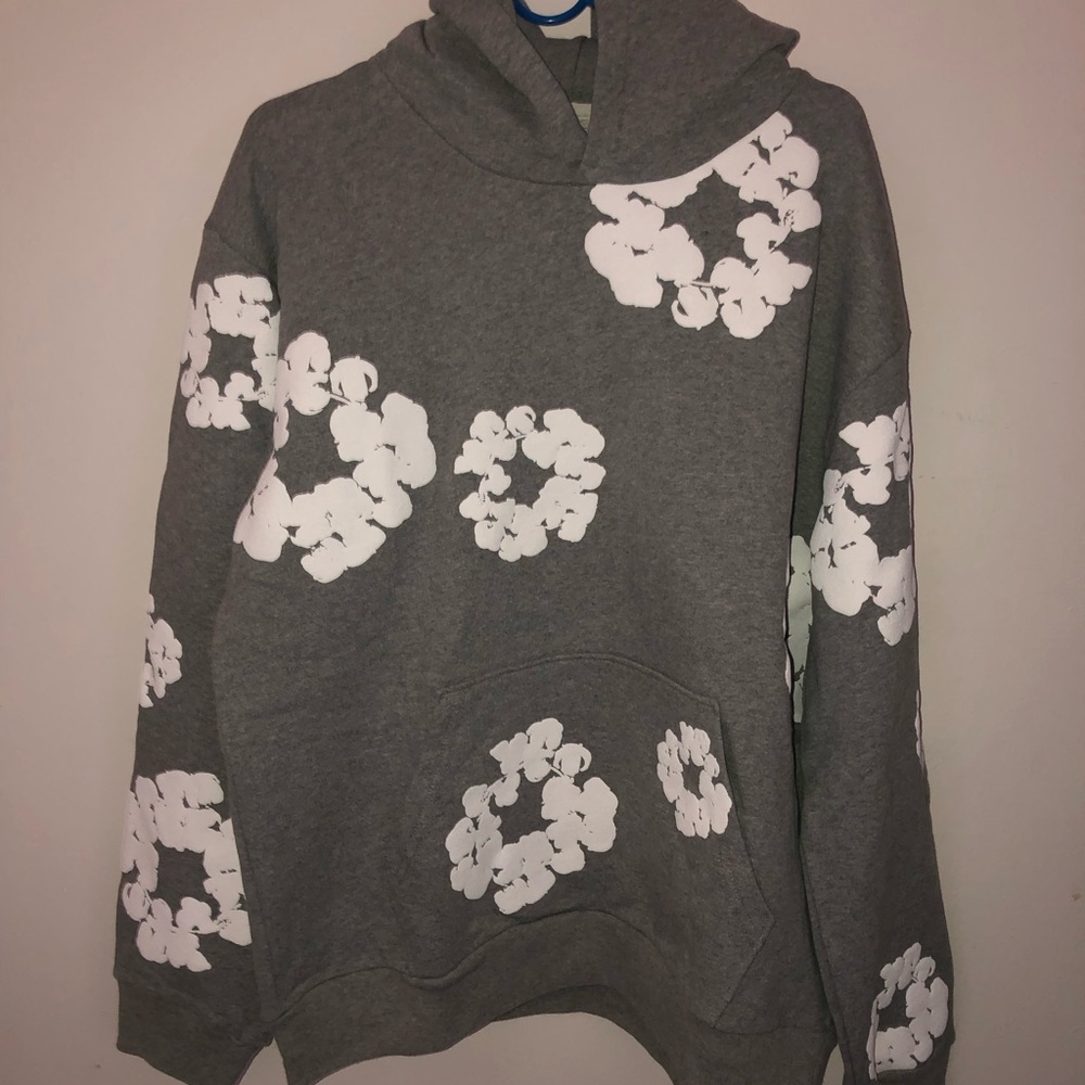 Denim tear’s hoodie men grey large